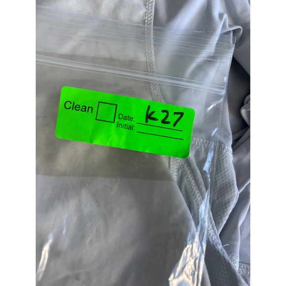 Lululemon Striped Short Sleeve Top‎ Athletic Activewear Cutout Back white beige - Picture 7 of 7